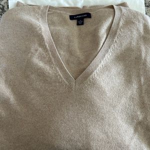 Ladies 100% Cashmere V Neck Long Sleeve Sweater